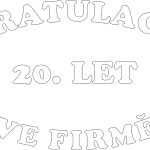 papírový box - Gratulace k výročí ve firmě